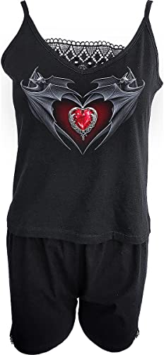 Spiral - Bat'S Heart - 2Pc Organic Camisole Pyjama Set - M von Spiral