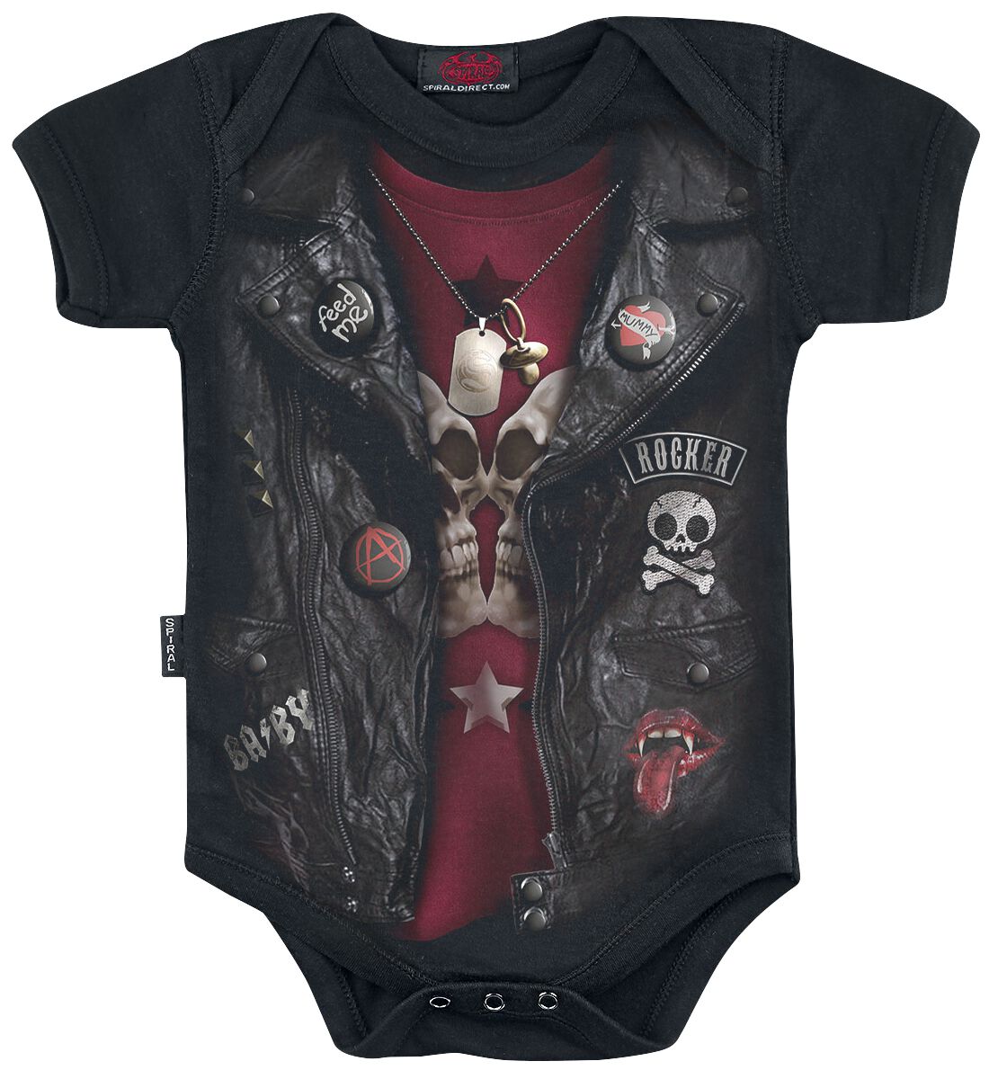 Spiral Body - Baby Biker - XS bis M - für Jungen - Größe M - schwarz von Spiral