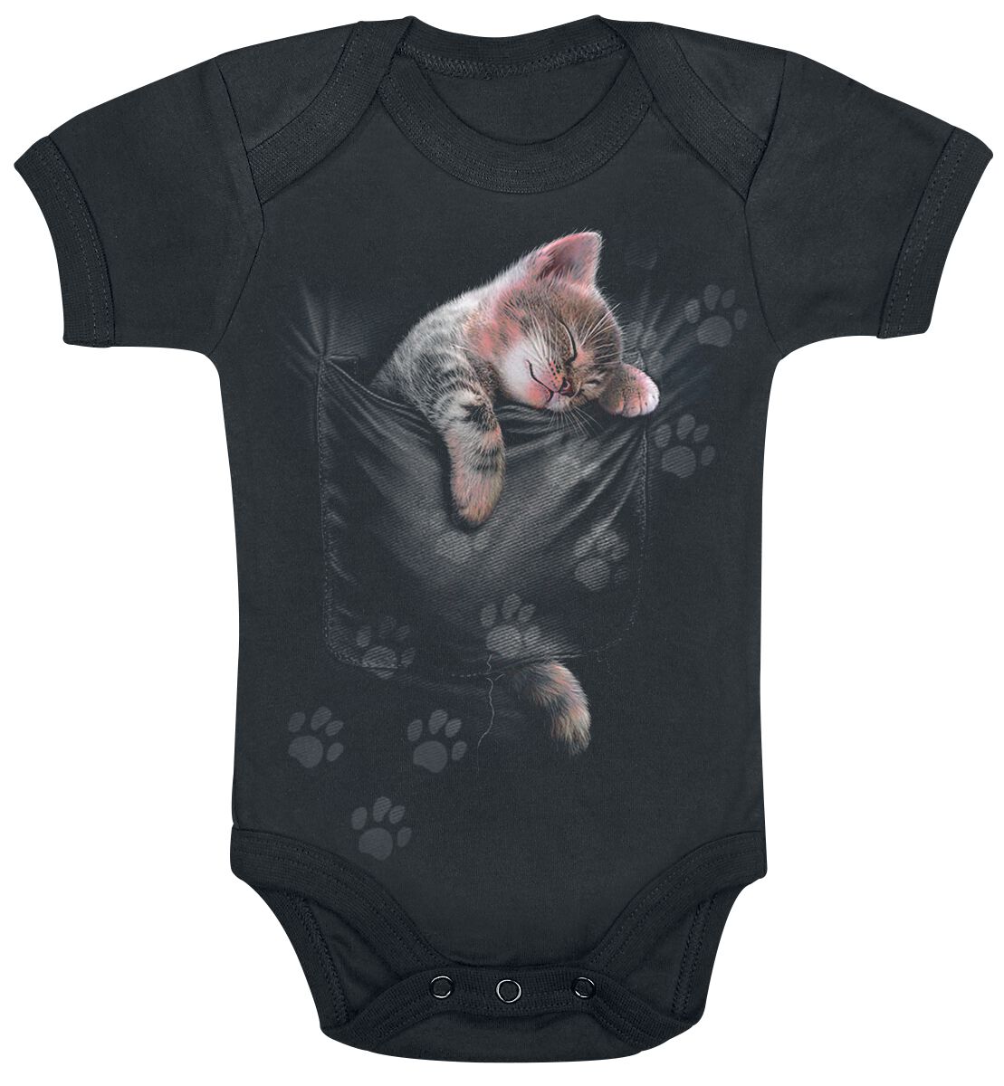 Spiral Body - Pocket Kitten - XS bis M - für Mädchen - Größe M - schwarz von Spiral