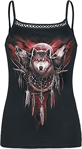 Spiral Cry of The Wolf Frauen Top schwarz M von Spiral