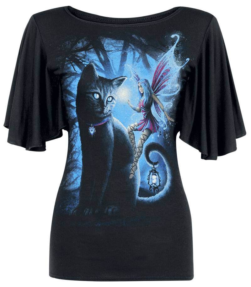 Spiral - Cat And Fairy - T-Shirt - schwarz von Spiral