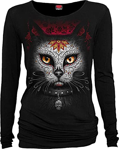 Spiral Catrina Frauen Langarmshirt schwarz XXL von Spiral