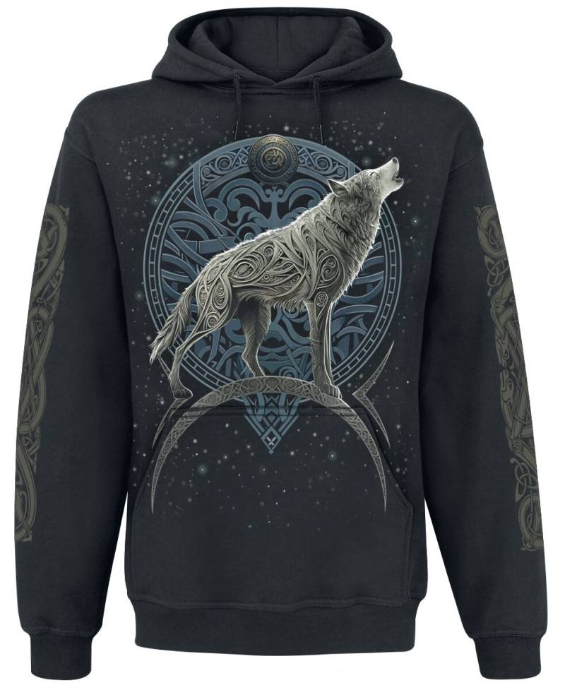 Spiral Celtic Wolf Kapuzenpullover schwarz in XXL von Spiral