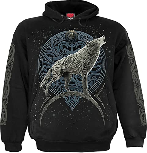 Spiral Celtic Wolf Männer Kapuzenpullover schwarz M von Spiral