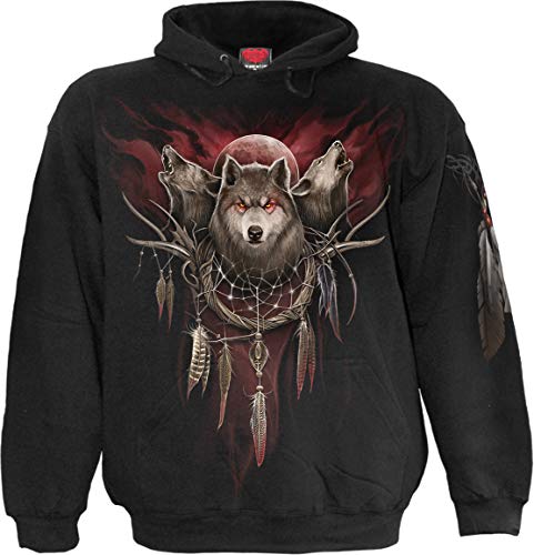 Spiral Cry of The Wolf Männer Kapuzenpullover schwarz M von Spiral