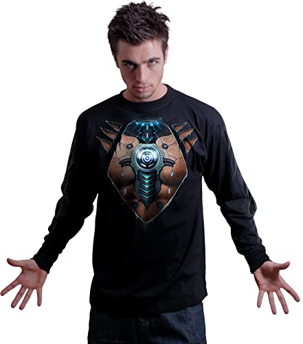 Spiral Cyber Skin Männer Langarmshirt schwarz M 100% Baumwolle Basics, Rockwear Spiral Cyber Skin Männer Langarmshirt schwarz M 100% Baumwolle Basics, Rockwear von Spiral