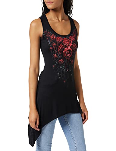 Spiral Damen Blood Rose-Goth Bottom Camisole Dress Kleid, Schwarz (Black 001), 34 (Herstellergröße: Small) von Spiral