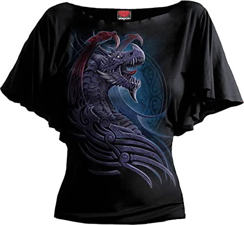 Spiral Damen F719-Tops-Kurzarm T-Shirt, Schwarz, Large von Spiral