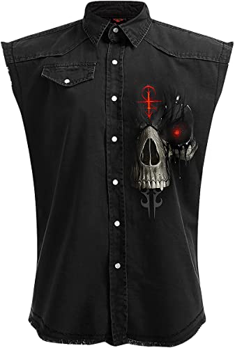 Spiral - Dark Death - Sleeveless Stone Washed Worker Schwarz - L von Spiral