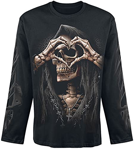 Spiral Dark Love Männer Langarmshirt schwarz XXL 100% Baumwolle Gothic, Horror, Rockwear von Spiral