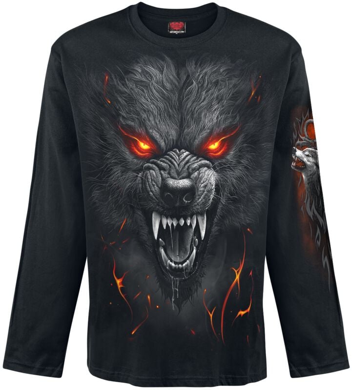Spiral Darkest Fear Longsleeve Langarmshirt schwarz in XL von Spiral