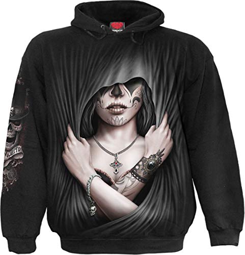 Spiral Dead Love Männer Kapuzenpullover schwarz L 100% Baumwolle Everyday Goth, Gothic, Rockwear von Spiral