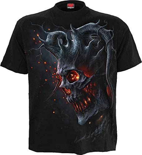 Spiral Death Embers Männer T-Shirt schwarz S 100% Baumwolle Basics, Horror, Rockwear, Totenköpfe von Spiral