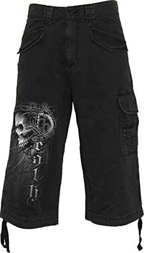 Spiral Death Forever Männer Short schwarz M 100% Baumwolle Basics, Rockwear, Totenköpfe von Spiral