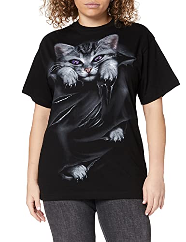 Spiral Direct Damen Bright Eyes-Front Print T-Shirt, Schwarz (Black 001), 50 (Herstellergröße: XX-Large) von Spiral Direct