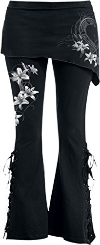 Spiral Direct Damen Pure of Heart-2in1 Boot-Cut with Micro Slant Skirt Legging, Schwarz (Black 001), 50 (Herstellergröße: XX-Large) von Spiral