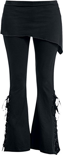 Spiral Direct Damen Urban Fashion-2in1 Boot-Cut with Micro Slant Skirt Legging, Schwarz (Black 001), 46 (Herstellergröße: X-Large) von Spiral