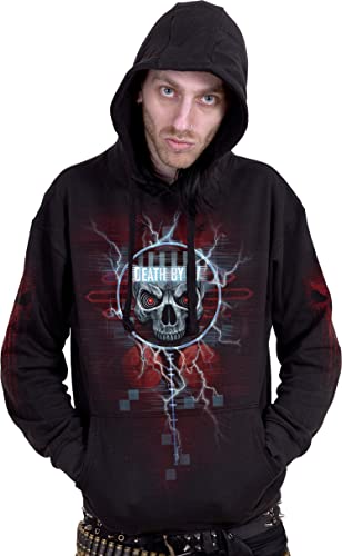 Spiral Death by TV Männer Kapuzenpullover schwarz M 100% Baumwolle Horror, Rockwear, Totenköpfe von Spiral