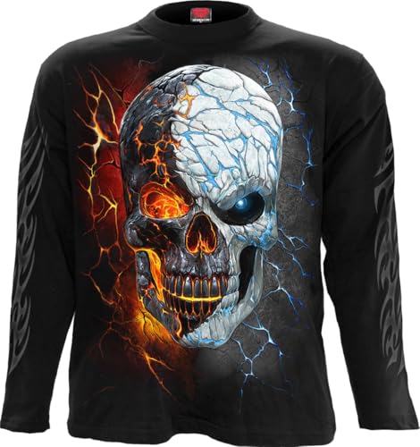 Spiral Divided Soul Männer Langarmshirt schwarz XXL von Spiral