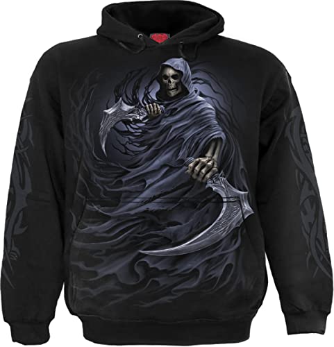Spiral Double Death Männer Kapuzenpullover schwarz M 100% Baumwolle Everyday Goth, Gothic, Rockwear von Spiral