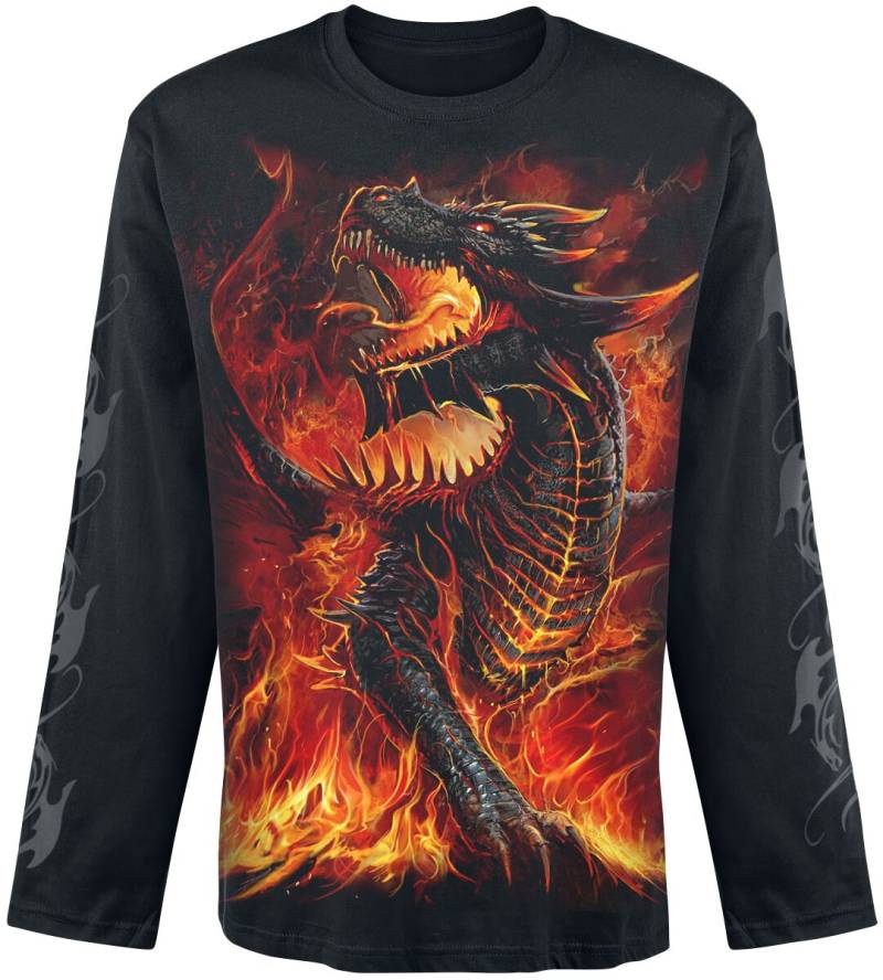 Spiral Draconis Langarmshirt schwarz in XXL von Spiral