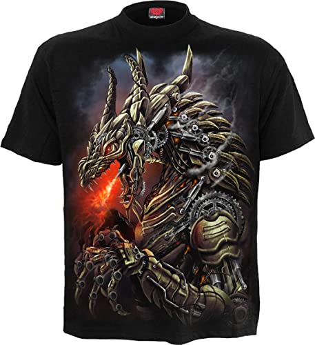 Spiral - Dragon Cogs - T-Shirt Schwarz - S von Spiral