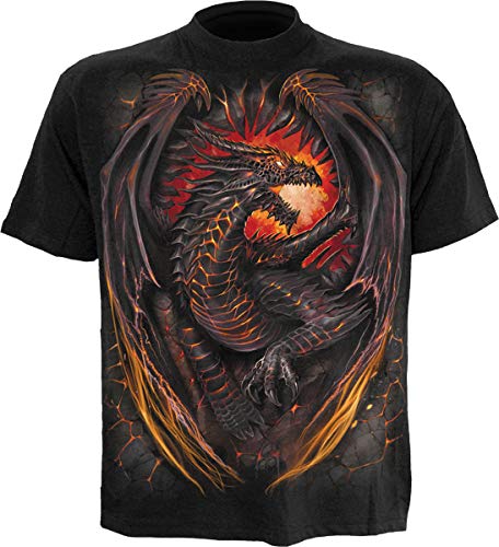 Spiral Dragon Furnace Männer T-Shirt schwarz 4XL 100% Baumwolle Drachen, Everyday Goth, Gothic von Spiral