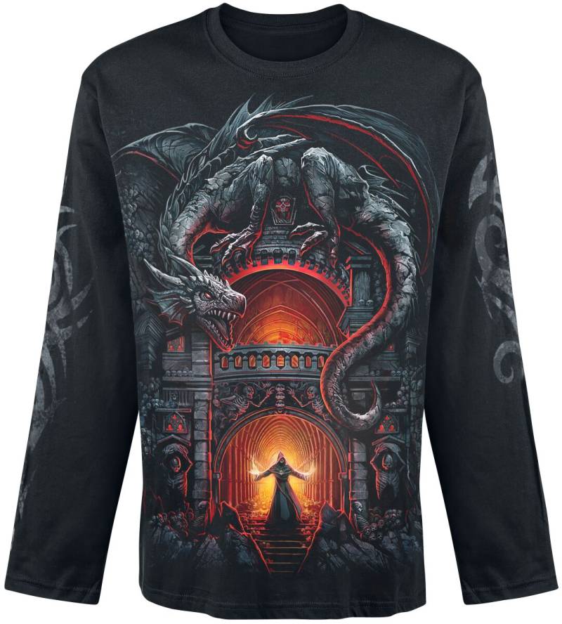 Spiral Dragon's Lair Langarmshirt schwarz in XL von Spiral