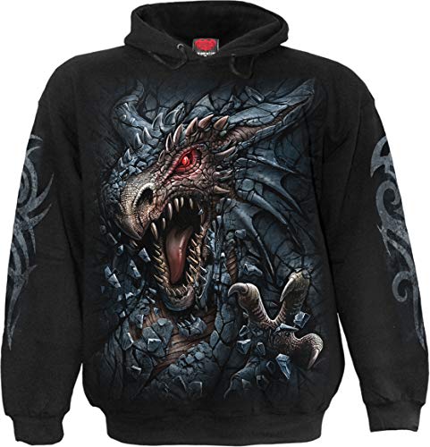 Spiral Dragon's Lair Männer Kapuzenpullover schwarz M von Spiral