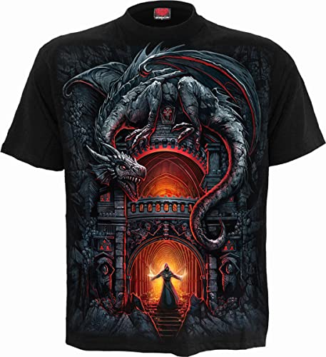 Spiral Dragon's Lair Männer T-Shirt schwarz XXL 100% Baumwolle Gothic, Horror, Rockwear Spiral Dragon's Lair Männer T-Shirt schwarz XXL 100% Baumwolle Gothic, Horror, Rockwear von Spiral