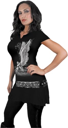 Spiral - Enslaved Angel - Stud Waist Mini Dress Black - XXL von Spiral