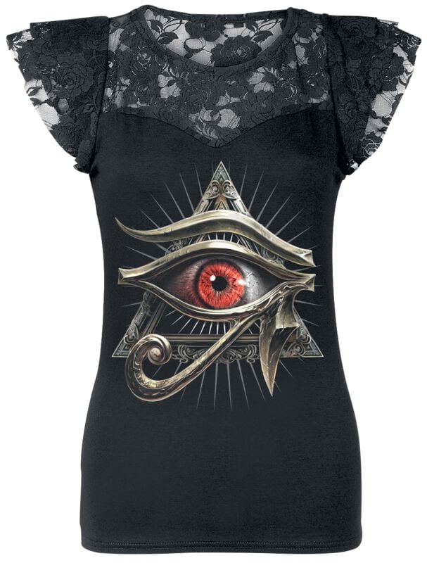 Spiral Evil Eye T-Shirt schwarz in XXL von Spiral