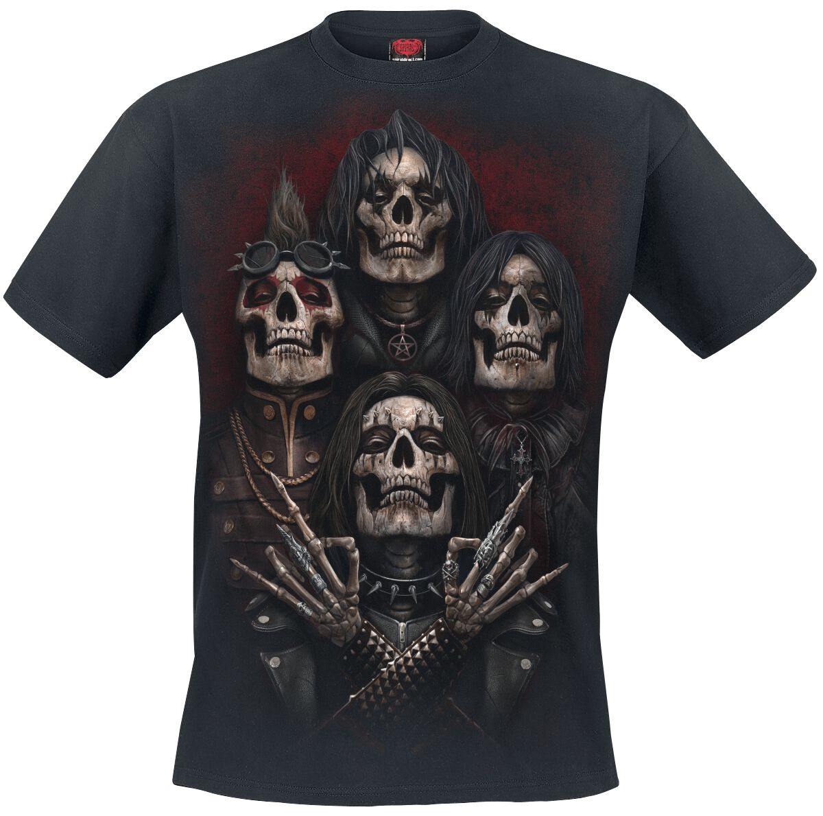 Spiral FACES OF GOTH T-Shirt schwarz in XXL von Spiral