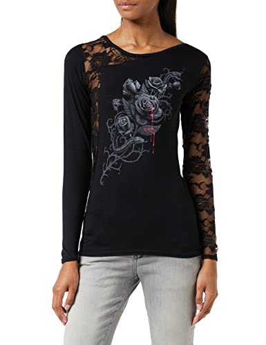 Spiral - Fatal Attraction - Lace One Shoulder Top Schwarz - L von Spiral