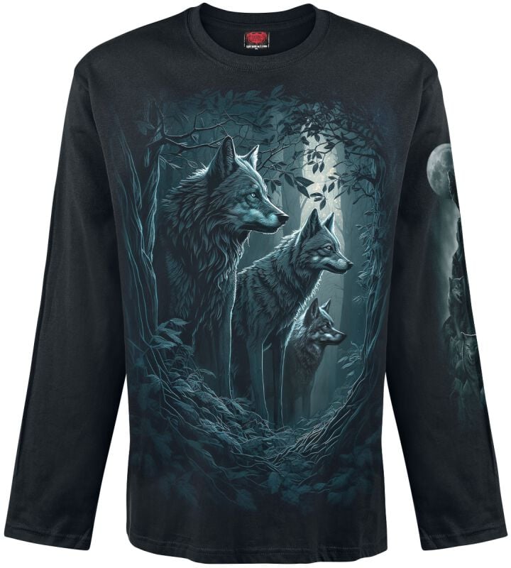 Spiral Forest Guardians Langarmshirt schwarz in XXL von Spiral