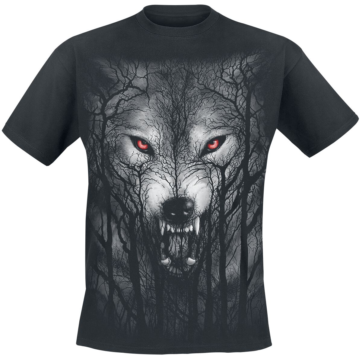 Spiral Forest Wolf T-Shirt schwarz in XXL Spiral Forest Wolf T-Shirt schwarz in XXL von Spiral