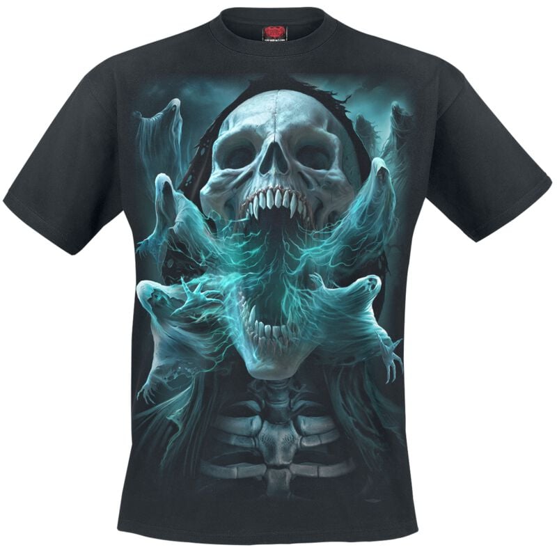 Spiral Ghost Skull T-Shirt schwarz in L von Spiral