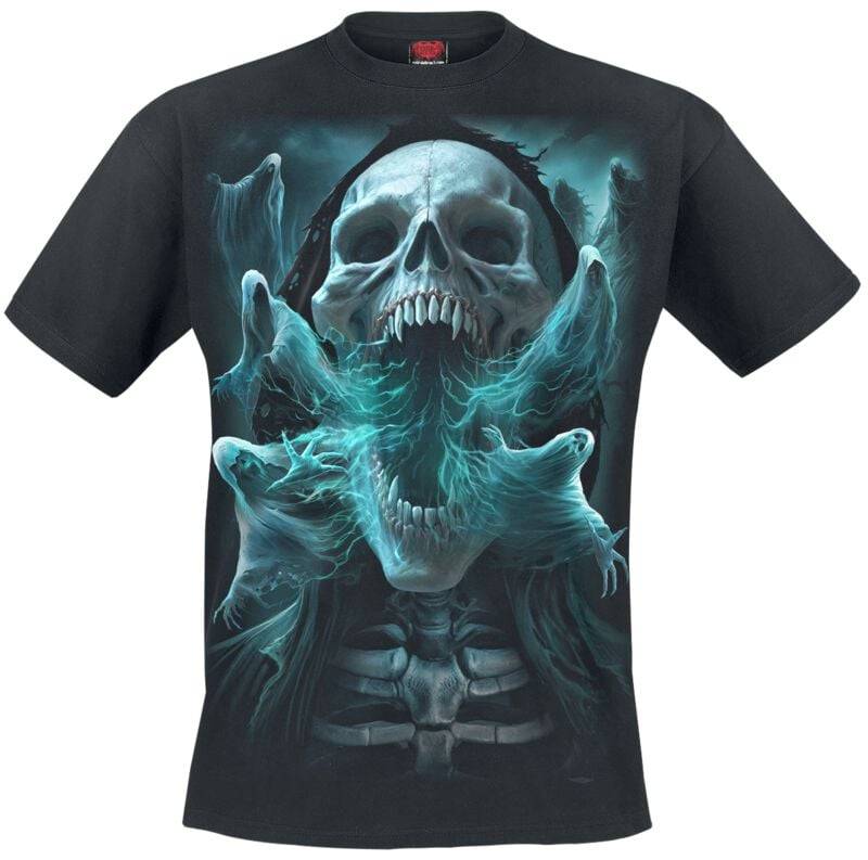 Spiral Ghost Skull T-Shirt schwarz in L von Spiral