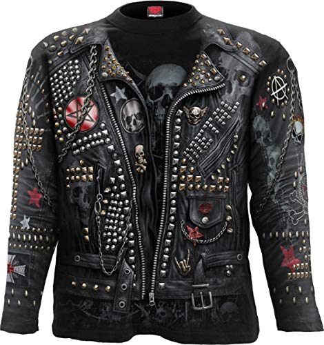 Spiral Goth Metal Männer Langarmshirt schwarz M 100% Baumwolle Gothic, Streetwear von Spiral
