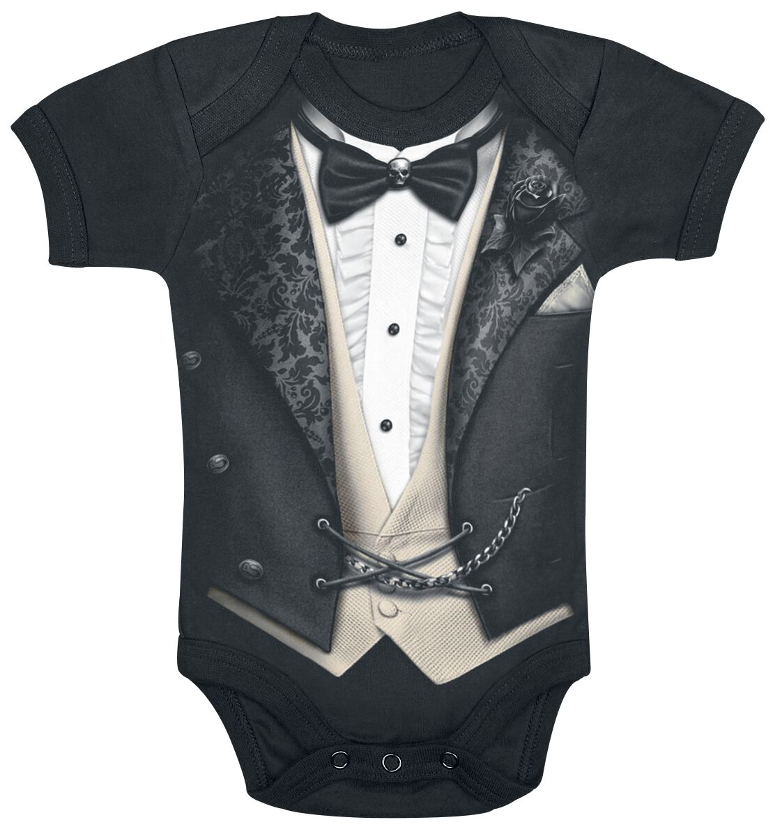 Spiral - Gothic Body - Tuxed - XS bis M - für Jungen - Größe XS - schwarz von Spiral