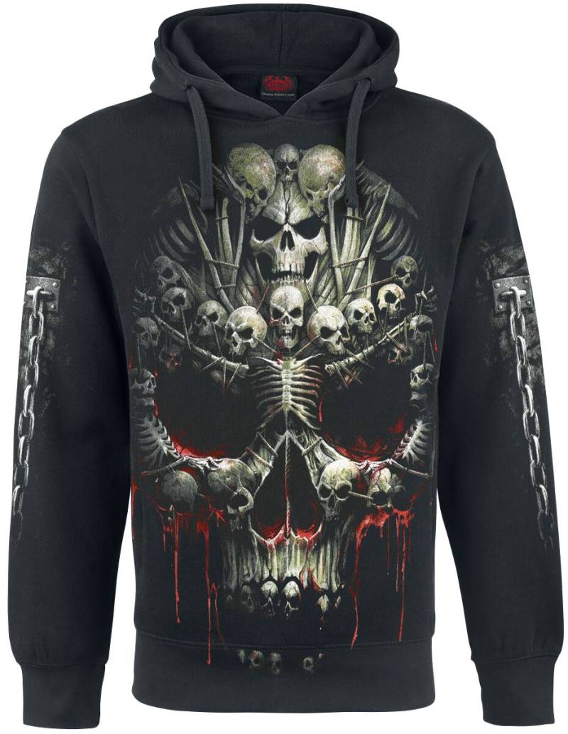 Spiral - Gothic Kapuzenpullover - Death Bones - M bis XXL - für Männer - Größe XXL - schwarz von Spiral