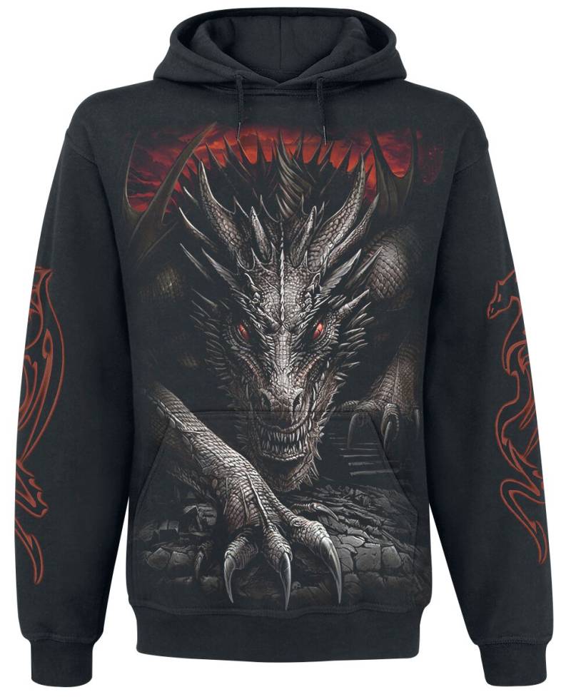 Spiral - Gothic Kapuzenpullover - Majestic Draco - S bis XXL - für Männer - Größe M - schwarz von Spiral