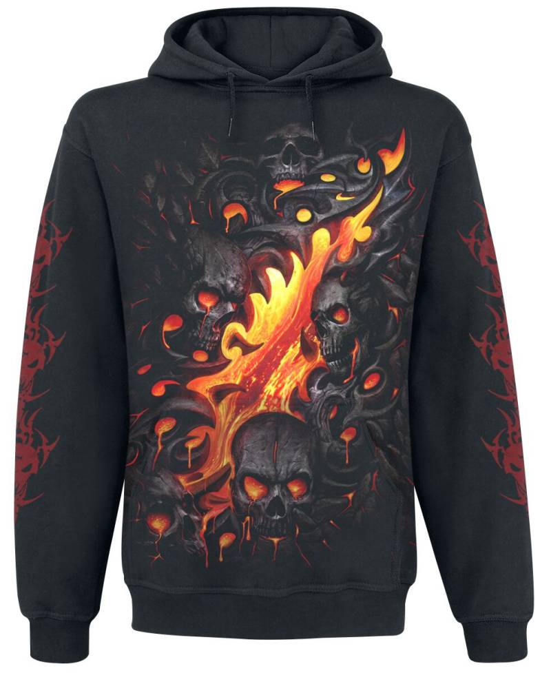 Spiral - Gothic Kapuzenpullover - Skull Lava - S bis XXL - für Männer - Größe L - schwarz Spiral - Gothic Kapuzenpullover - Skull Lava - S bis XXL - für Männer - Größe L - schwarz von Spiral