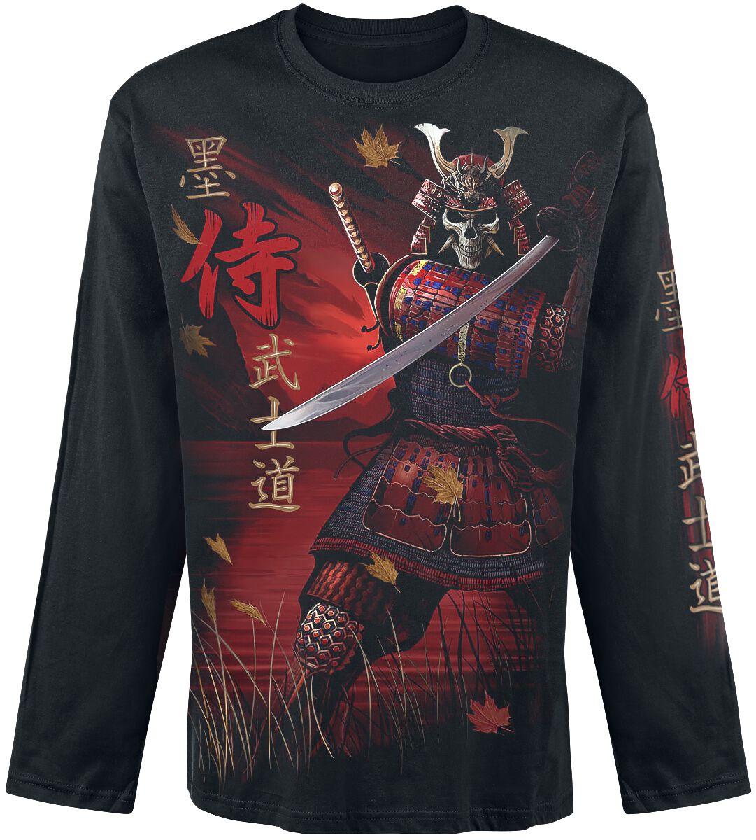 Spiral - Gothic Langarmshirt - Samurai - M bis XXL - für Männer - Größe XL - schwarz von Spiral