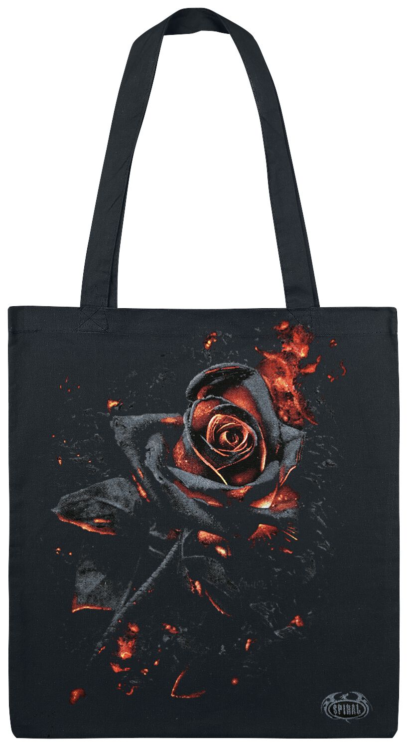 Spiral - Gothic Stofftasche - Burnt Rose - schwarz von Spiral