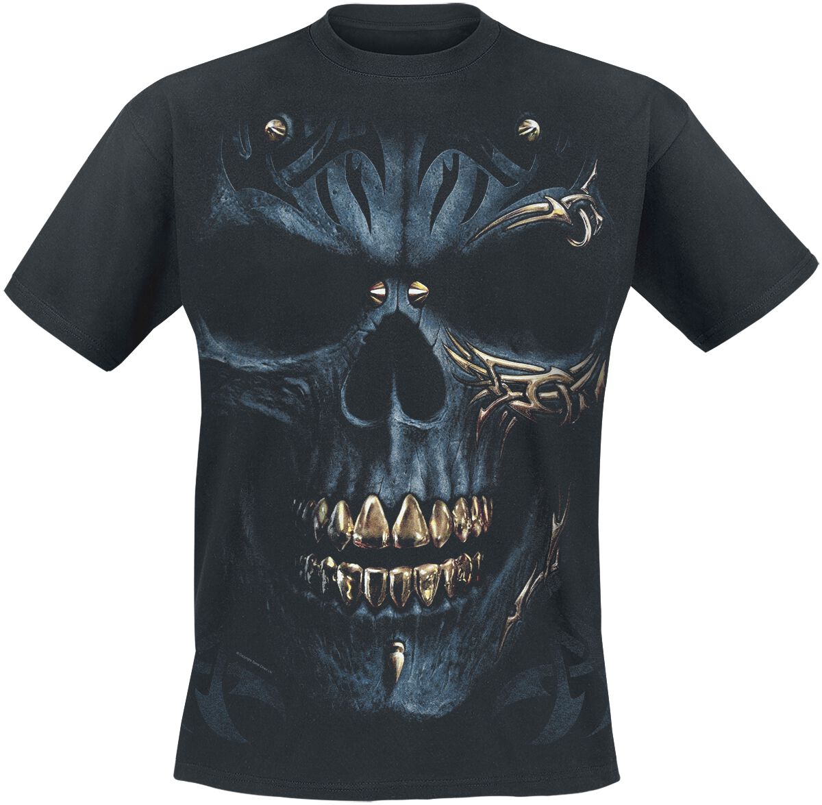 Spiral - Gothic T-Shirt - Black Gold - S bis 4XL - für Männer - Größe XXL - schwarz von Spiral