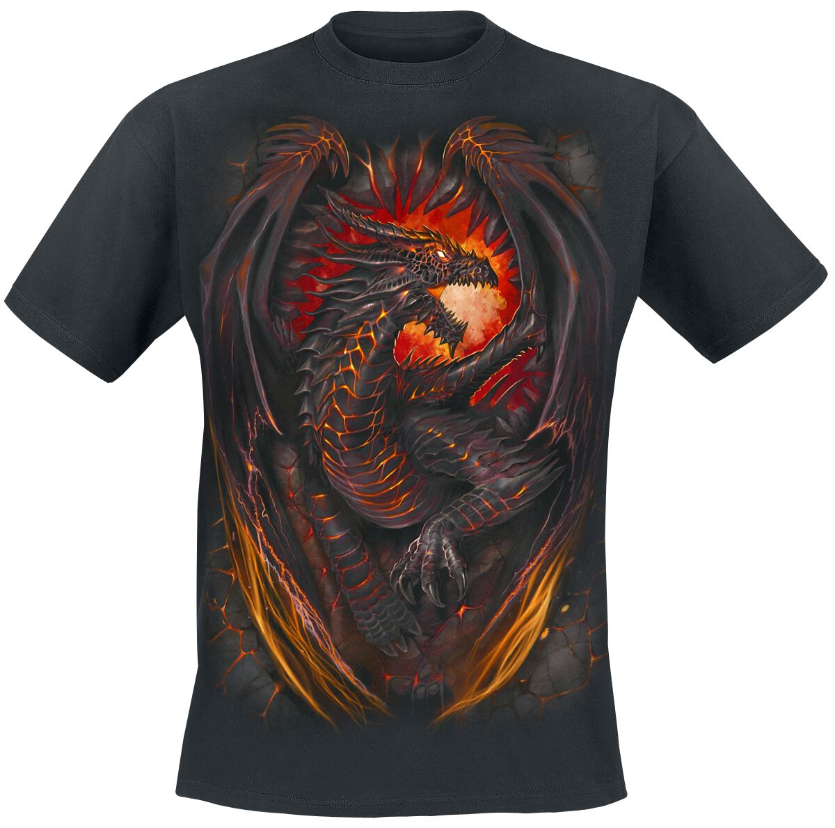 Spiral - Gothic T-Shirt - Dragon Furnace - S bis 4XL - für Männer - Größe S - schwarz von Spiral