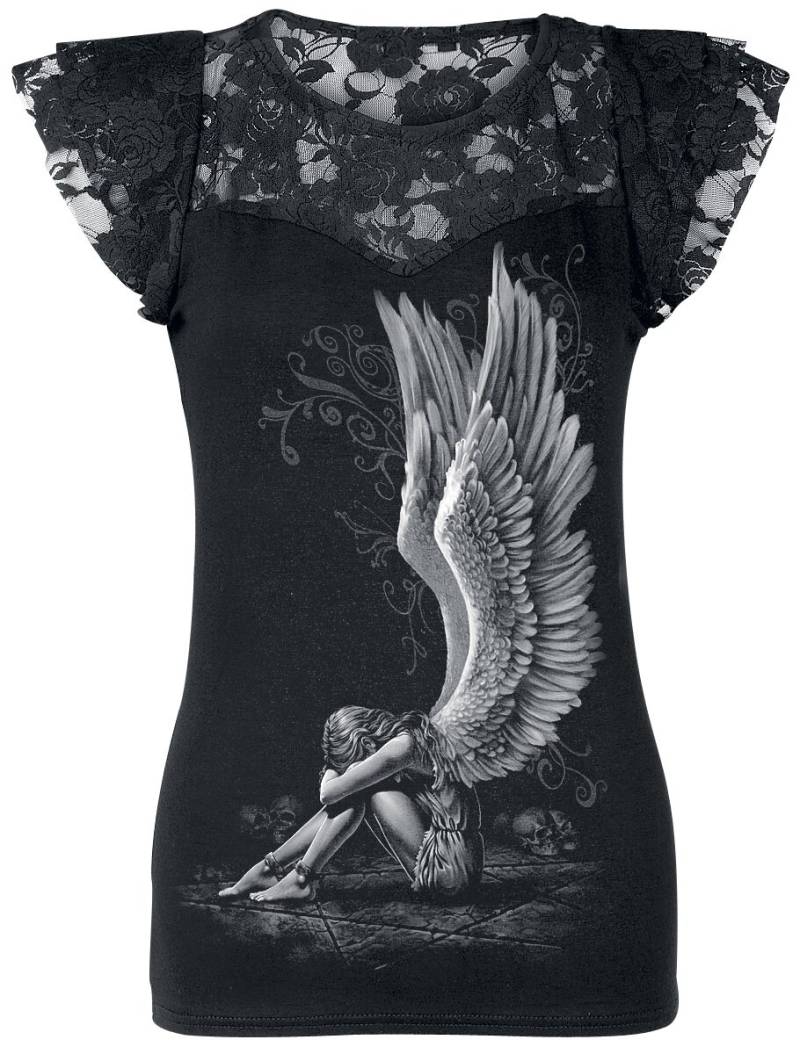 Spiral - Gothic T-Shirt - Enslaved Angel - S bis 4XL - für Damen - Größe 4XL - schwarz von Spiral