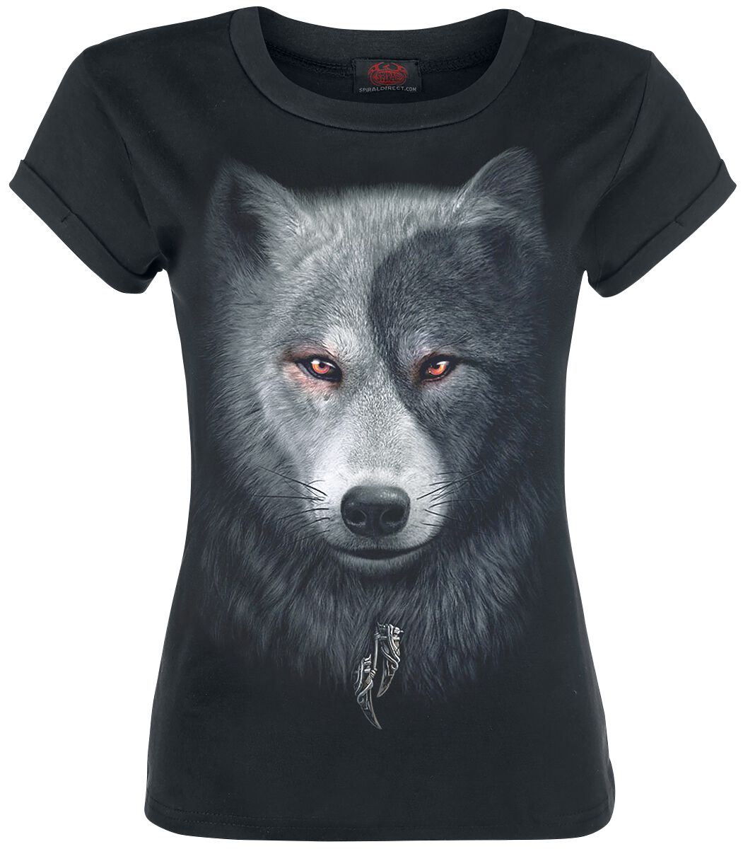 Spiral - Gothic T-Shirt - Wolf Chi - S bis XXL - für Damen - Größe XL - schwarz von Spiral