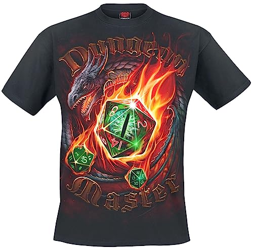 Spiral Dungeon Master Männer T-Shirt schwarz XXL 100% Baumwolle Basics, Horror, Rockwear, Totenköpfe von Spiral